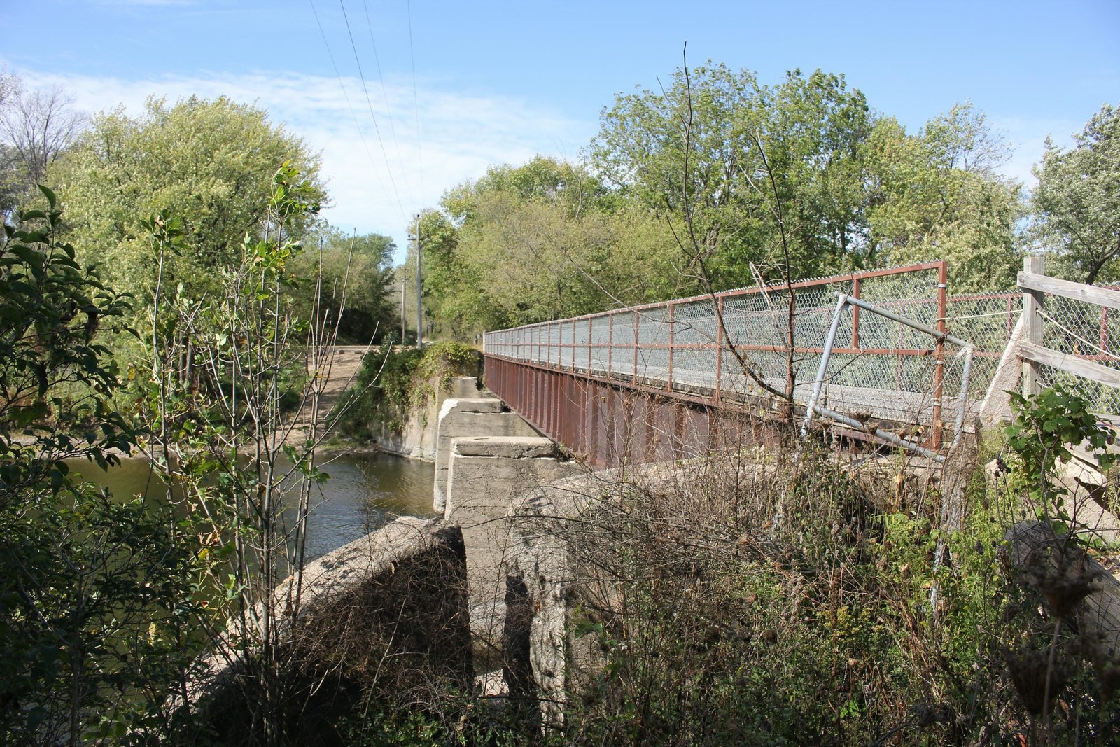 Looking west